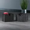 Winsome Wood Tessa Melanie Foldable Woven Fiber Basket Set; Storage Basket