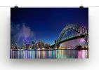 Sydney Harbour NYE Fireworks Canvas Print or Poster
