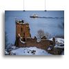 Snowy Urquhart Castle Canvas Print or Poster