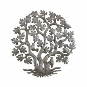 14 Inch Tree of Life Metal Wall Art - Croix des Bouquets (style: 3 Trunk)