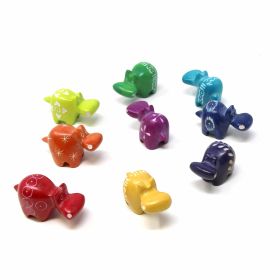 Soapstone Tiny Animals - Assorted Pack of 5 Colors (Option: Hippos)