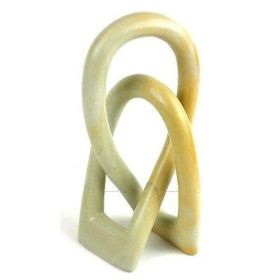 Soapstone Lovers Knot (Option: 8 inch Natural Stone)