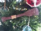 Wooden Decorative Squared Rowing Boat Oar Christmas Ornament 12"