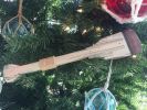 Wooden Decorative Squared Rowing Boat Oar Christmas Ornament 12"