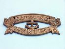 Captain's Quarters Sign 9"