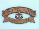Captain's Quarters Sign 9"