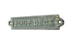 Cast Iron Poop Deck Sign 6"