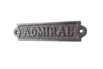 Cast Iron Admiral Sign 6"