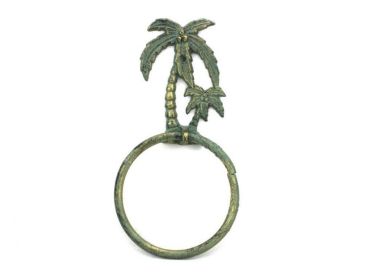 Cast Iron Palm Tree Towel Holder 9" (Finish: Antique Bronze)