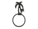 Cast Iron Palm Tree Towel Holder 9"
