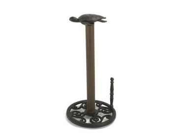 Cast Iron Sea Turtle Paper Towel Holder 13" (Finish: Cast Iron)