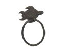 Cast Iron Sea Turtle Towel Holder 7"