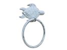 Cast Iron Sea Turtle Towel Holder 7"
