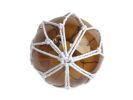 Tabletop LED Lighted Japanese Glass Ball Fishing Float with White Netting Decoration