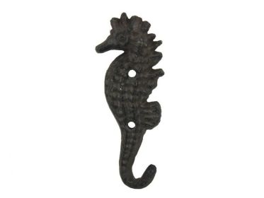 Cast Iron Seahorse Hook 5" (Finish: Cast Iron)