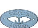 Cast Iron Welcome Aboard with Anchor Sign 8"