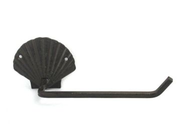 Cast Iron Shell Toilet Paper Holder 10" (Finish: Cast Iron)
