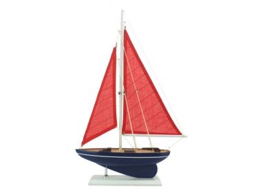 Wooden Model Sailboat Decoration (style: 17" American Paradise)
