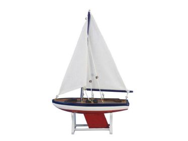 Wooden It Floats 12"" - Floating Sailboat Model (style: American)