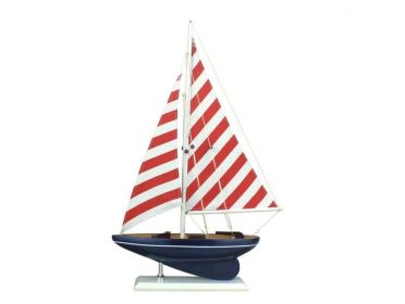 Wooden Model Sailboat Decoration (style: 17" Nautical Delight)