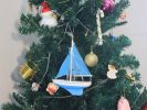 Wooden Sailboat Model Christmas Tree Ornament
