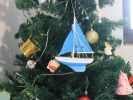 Wooden Sailboat Model Christmas Tree Ornament