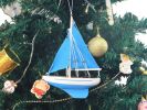Wooden Sailboat Model Christmas Tree Ornament
