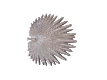 Cast Iron Decorative Metal Palm Frond Kitchen Trivet 8" (Finish: Cast Iron)