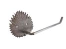 Cast Iron Decorative Palm Frond Metal Bathroom Toilet Paper Holder 10.5"