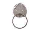 Cast Iron Decorative Metal Palm Frond Towel Holder 8"