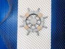 Decorative Ship Wheel with Ropes