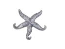 Cast Iron Wall Mounted Decorative Metal Starfish Triple Hook 8"