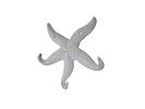 Cast Iron Wall Mounted Decorative Metal Starfish Triple Hook 8"