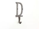 Cast Iron Letter D Alphabet Wall Hook 6"