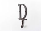 Cast Iron Letter D Alphabet Wall Hook 6"