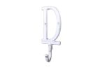 Cast Iron Letter D Alphabet Wall Hook 6"