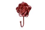 Cast Iron Decorative Rose Hook 7"