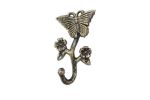Cast Iron Butterfly With Flowers Hook 5"