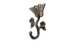 Cast Iron Butterfly With Flowers Hook 5"