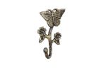 Cast Iron Butterfly With Flowers Hook 5"
