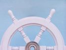 Deluxe Class Wood and Metal Decorative Ship's Steering Wheel