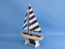 Wooden Decorative Model Sailboat 12"