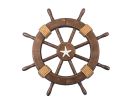 Decorative Ship Wheel with Starfish