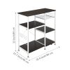 3-Tier Industrial Kitchen Baker's Rack Utility Microwave Oven Stand Storage Cart Workstation Shelf, Vintage