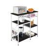 3-Tier Industrial Kitchen Baker's Rack Utility Microwave Oven Stand Storage Cart Workstation Shelf, Vintage