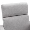 Modern Upholstered Rocker Nursery Chair Plush Seating Glider Swivel Recliner Chair