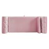Velvet Multifunctional Storage Rectangular ottoman bench with 1 Pillow