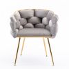 Luxury modern simple leisure velvet single sofa chair bedroom lazy person household dresser stool manicure table back chair
