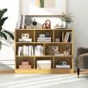 3-Tier Open Bookcase 8-Cube Floor Standing Storage Shelves Display Cabinet
