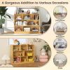 3-Tier Open Bookcase 8-Cube Floor Standing Storage Shelves Display Cabinet
